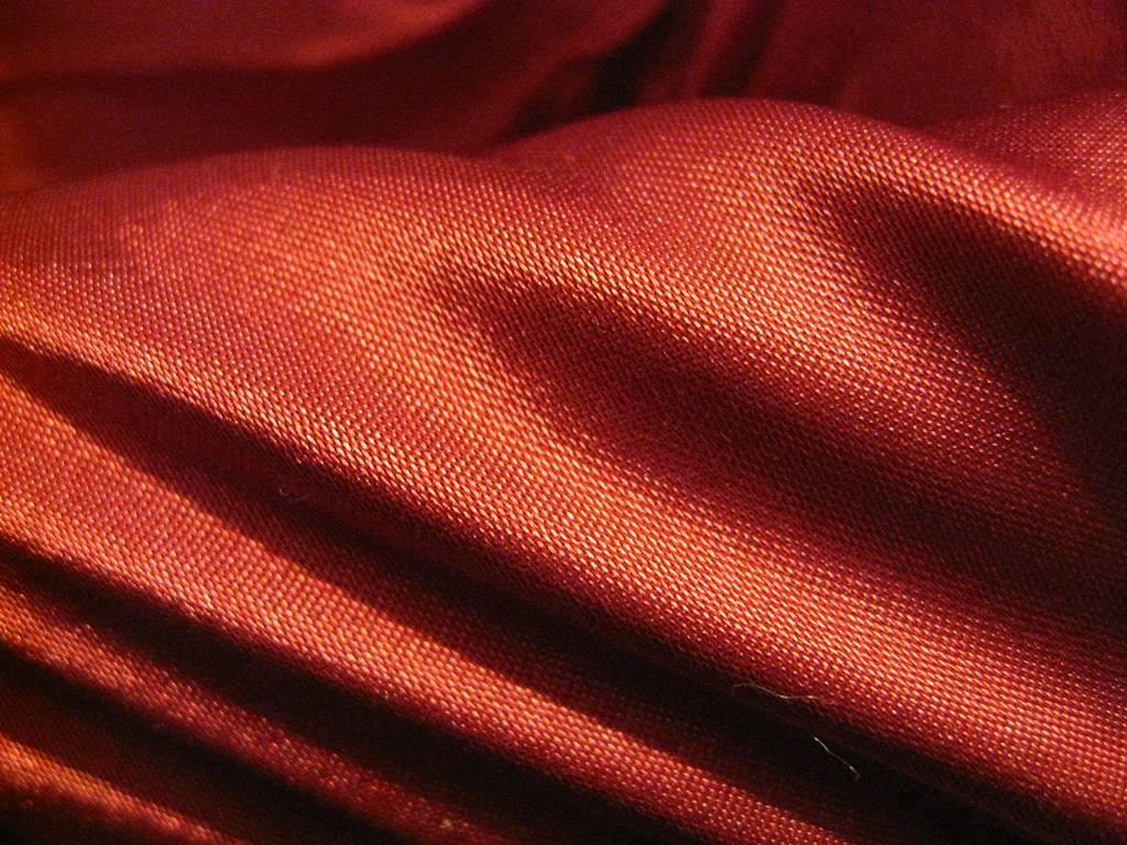 Red Fabric with Folds