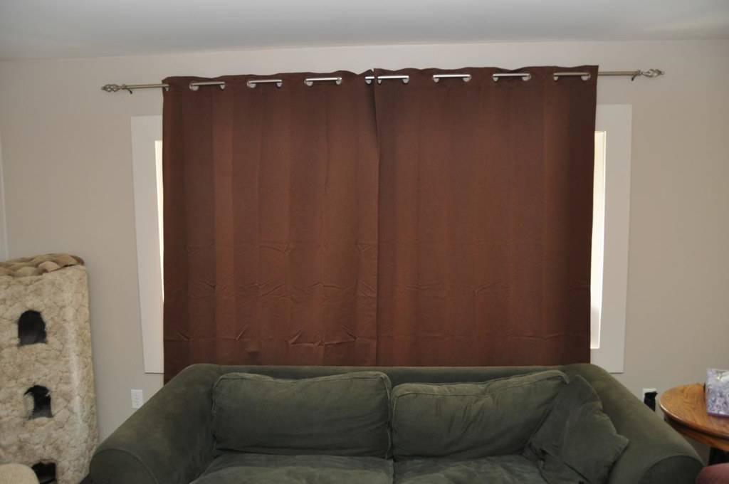 Living room curtains closed
