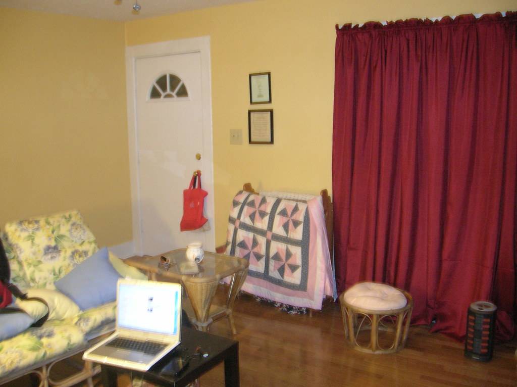 Living room, showing front door